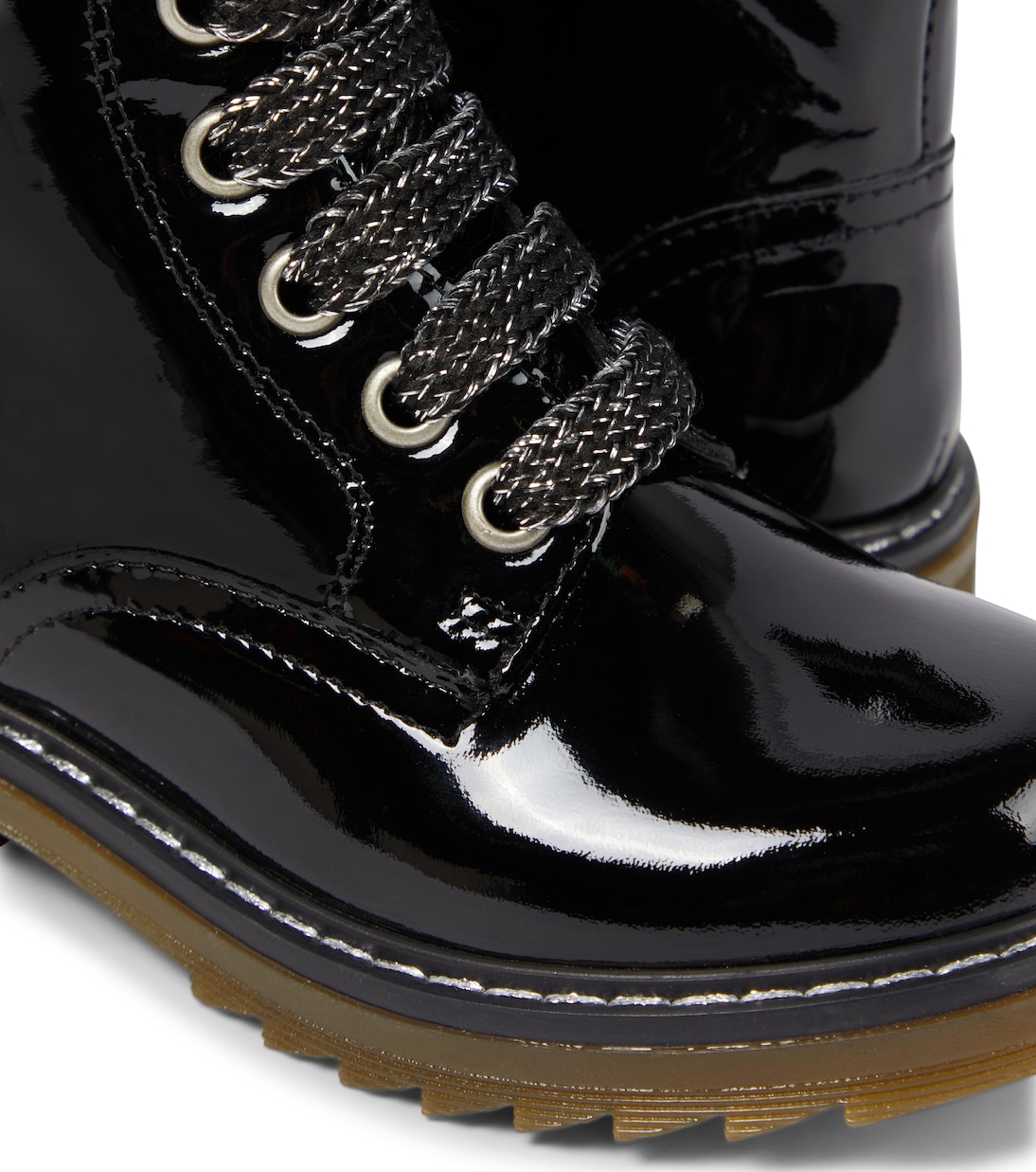 Sid Ranger patent leather lace-up boots | Pom d'Api