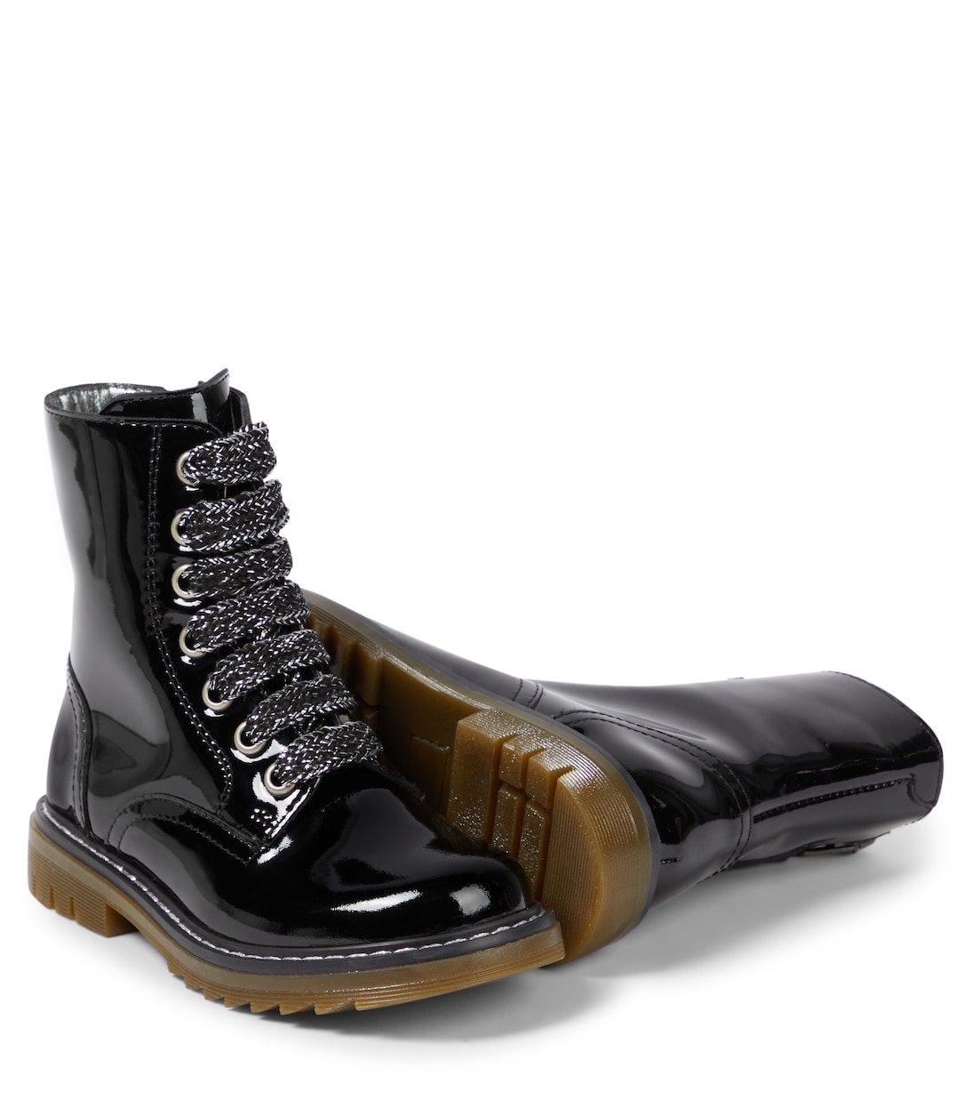 Sid Ranger patent leather lace-up boots | Pom d'Api