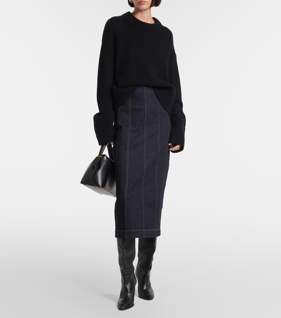 Fiona denim maxi skirt | Veronica Beard