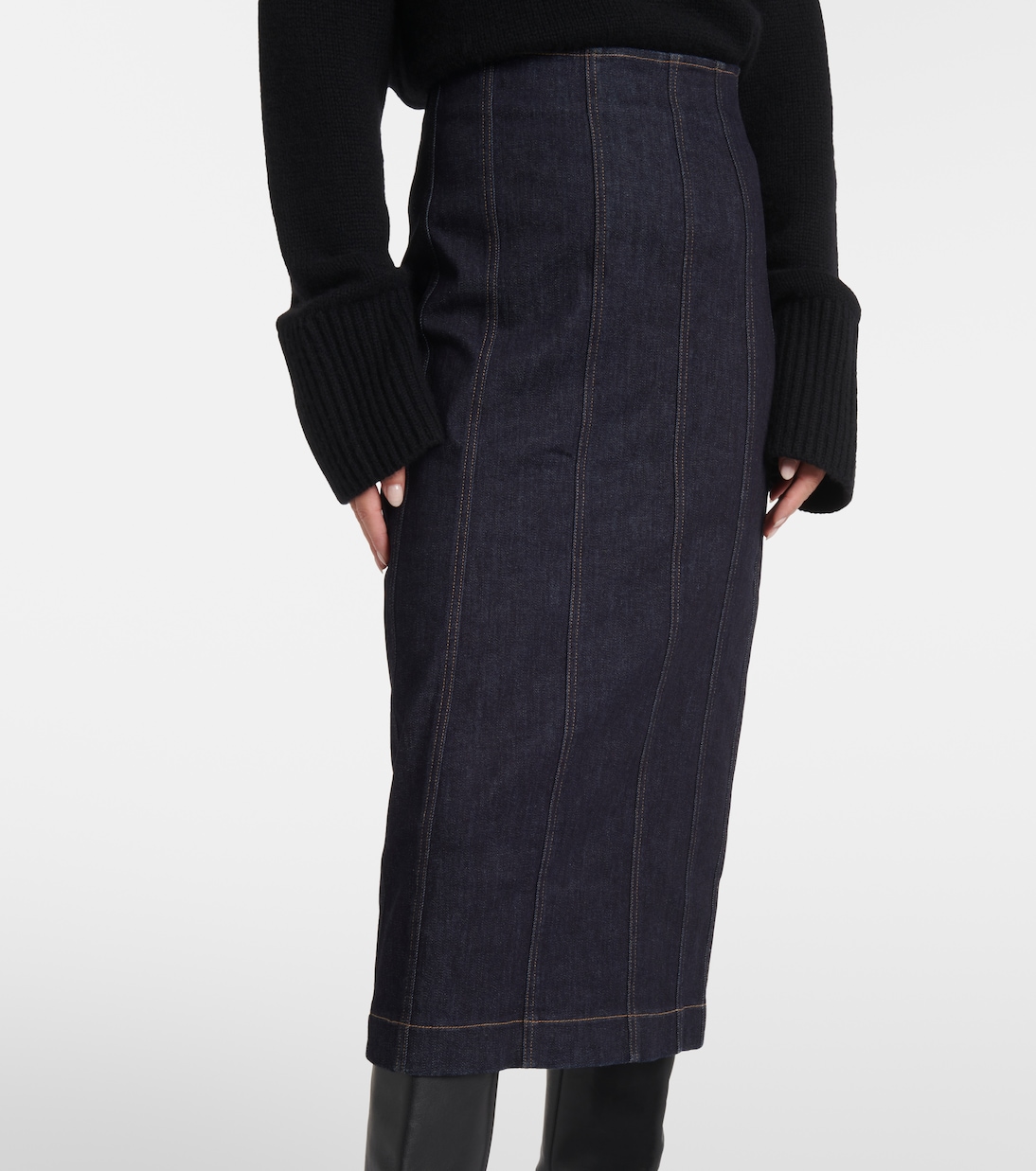Fiona denim maxi skirt | Veronica Beard