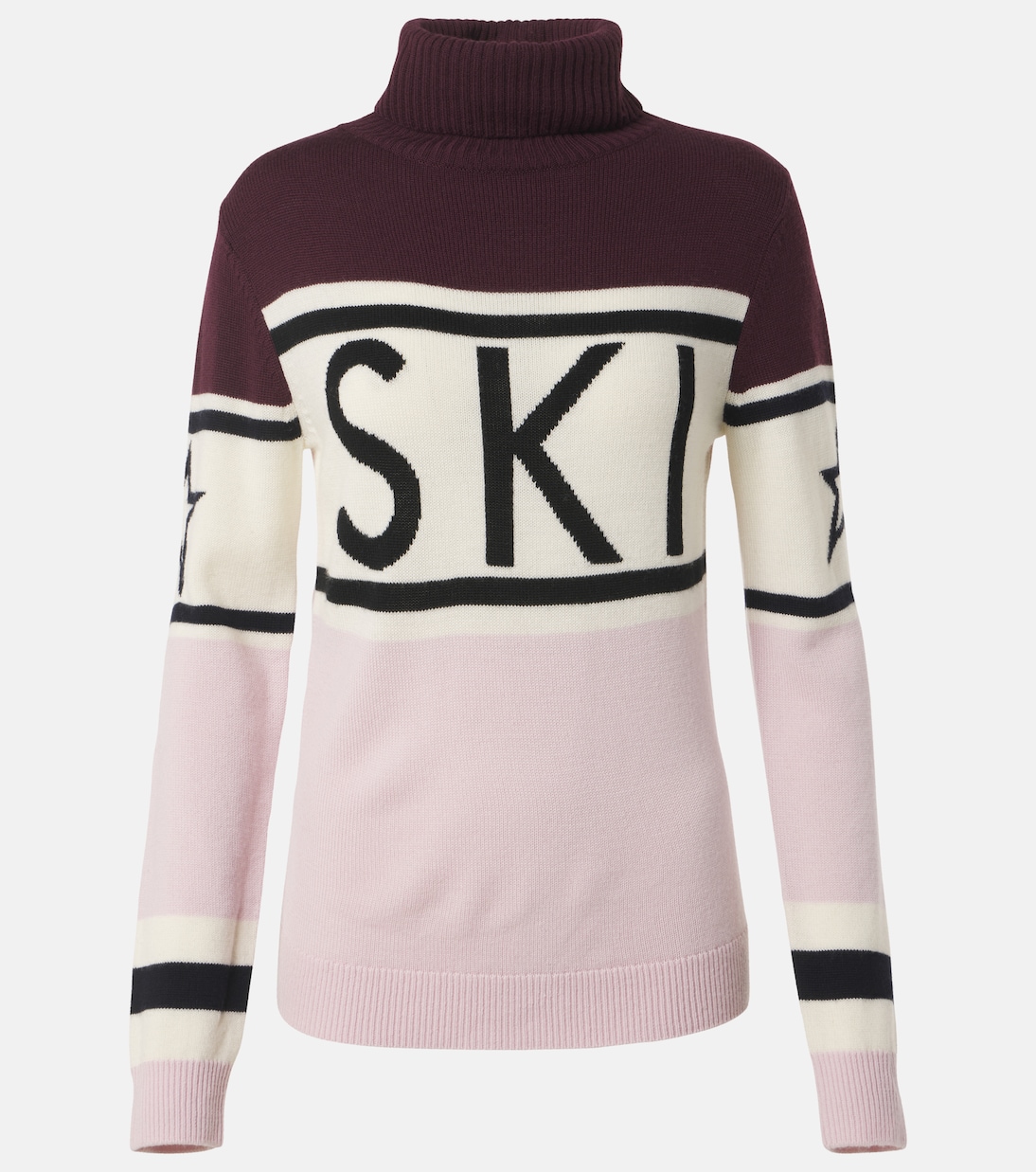 Schild intarsia wool turtleneck sweater | Perfect Moment