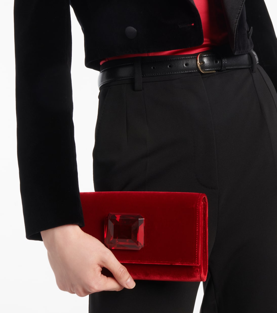 Clutch Jaipur Mini in velluto | Gianvito Rossi