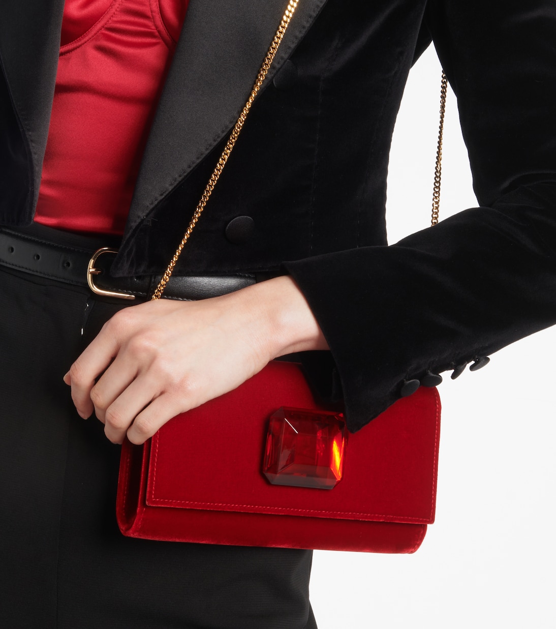 Clutch Jaipur Mini in velluto | Gianvito Rossi