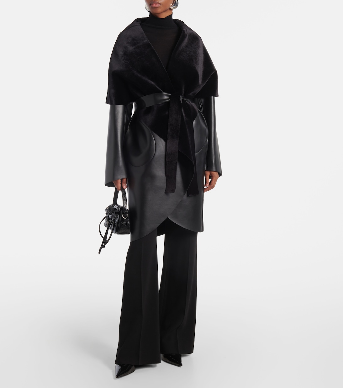 Manteau réversible en cuir synthétique | Norma Kamali