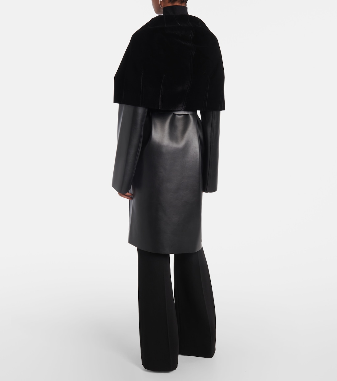 Manteau réversible en cuir synthétique | Norma Kamali
