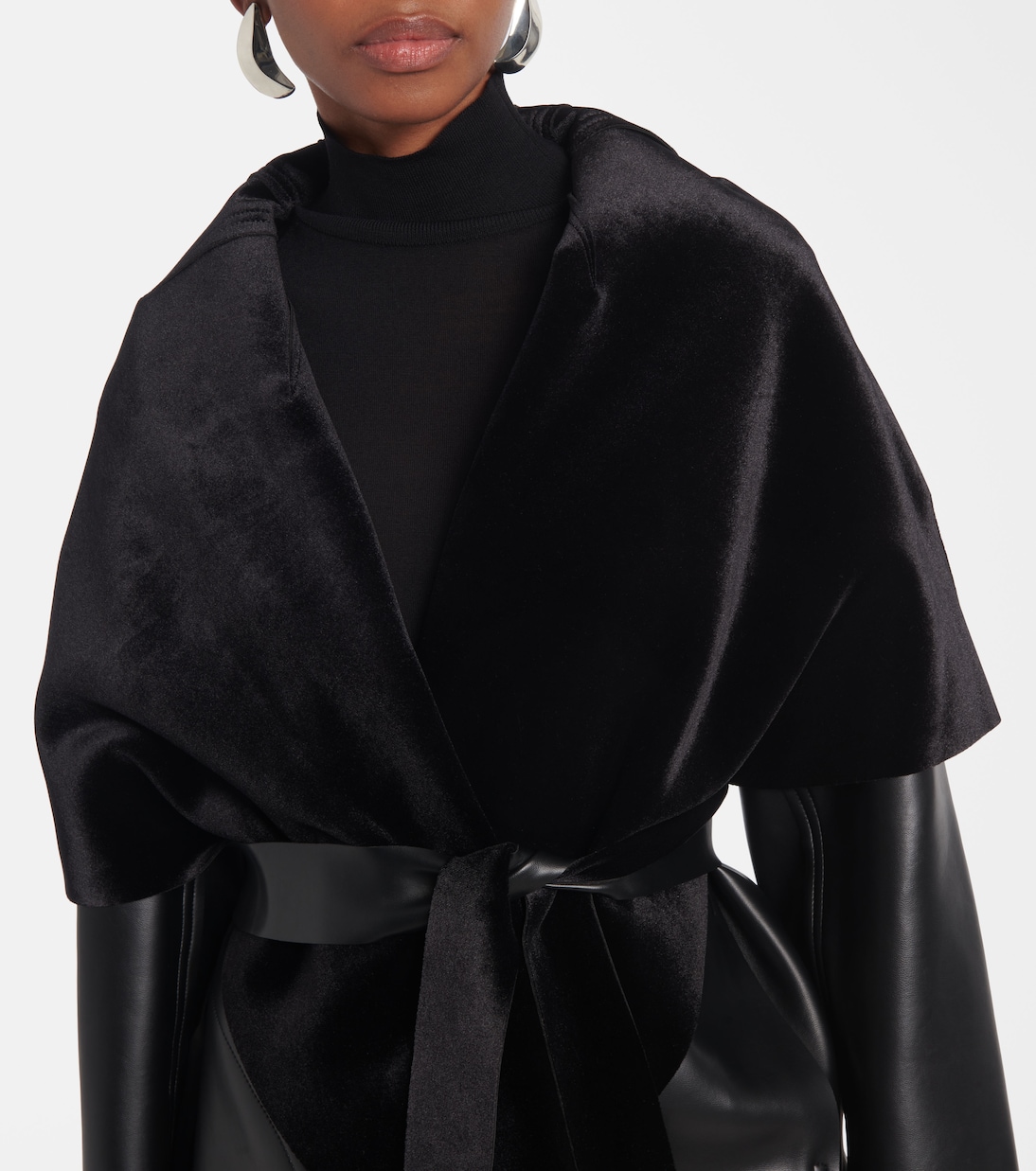 Manteau réversible en cuir synthétique | Norma Kamali
