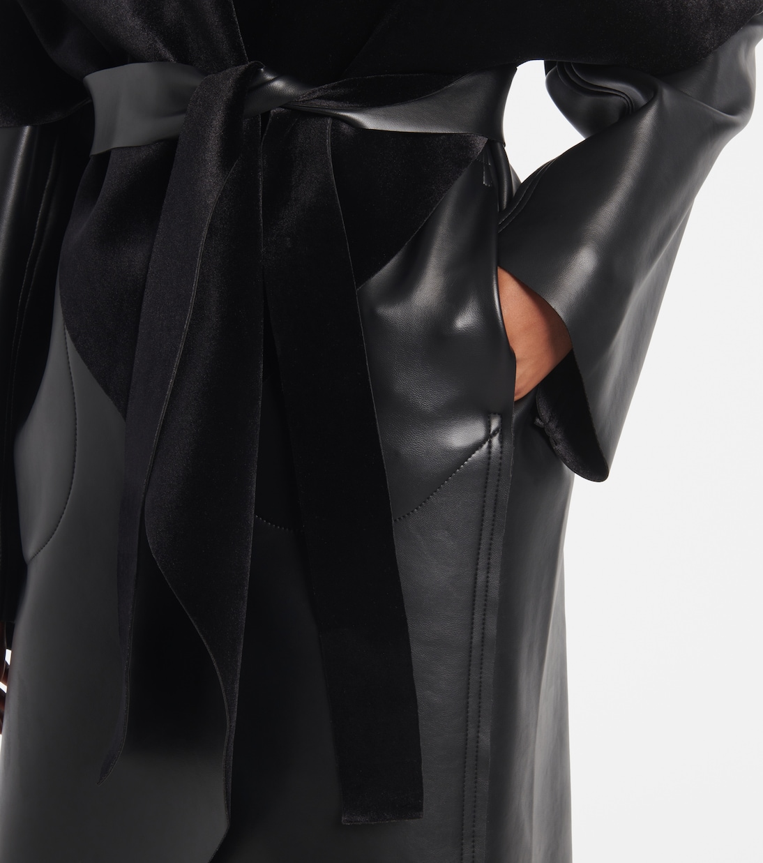 Manteau réversible en cuir synthétique | Norma Kamali