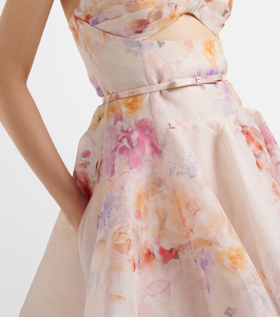 Abito corto Crush Twist in lino e seta | Zimmermann