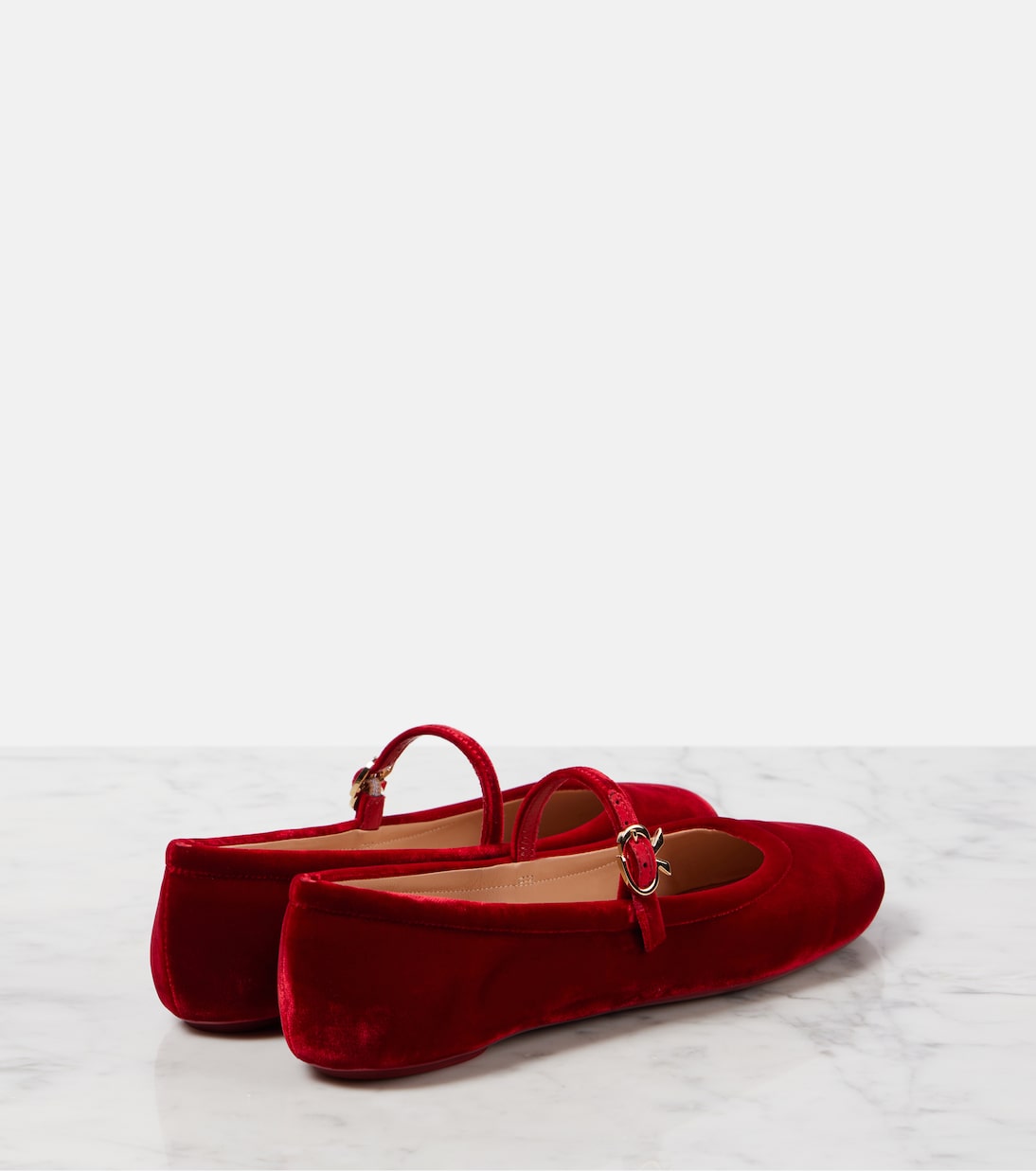 Mary-Jane-Ballerinas Carla aus Samt | Gianvito Rossi