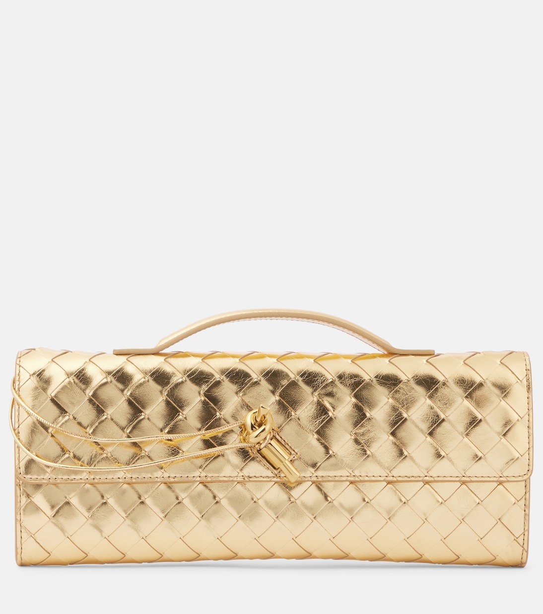 Clutch Andiamo aus Metallic-Leder | Bottega Veneta