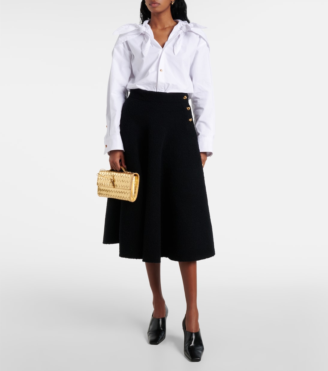 Clutch Andiamo aus Metallic-Leder | Bottega Veneta
