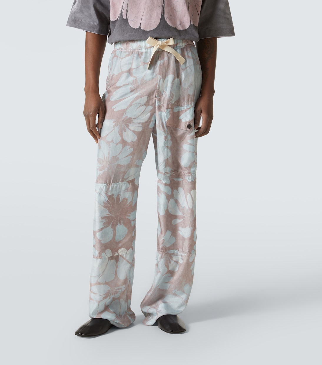 Floral silk wide-leg pants | Dries Van Noten
