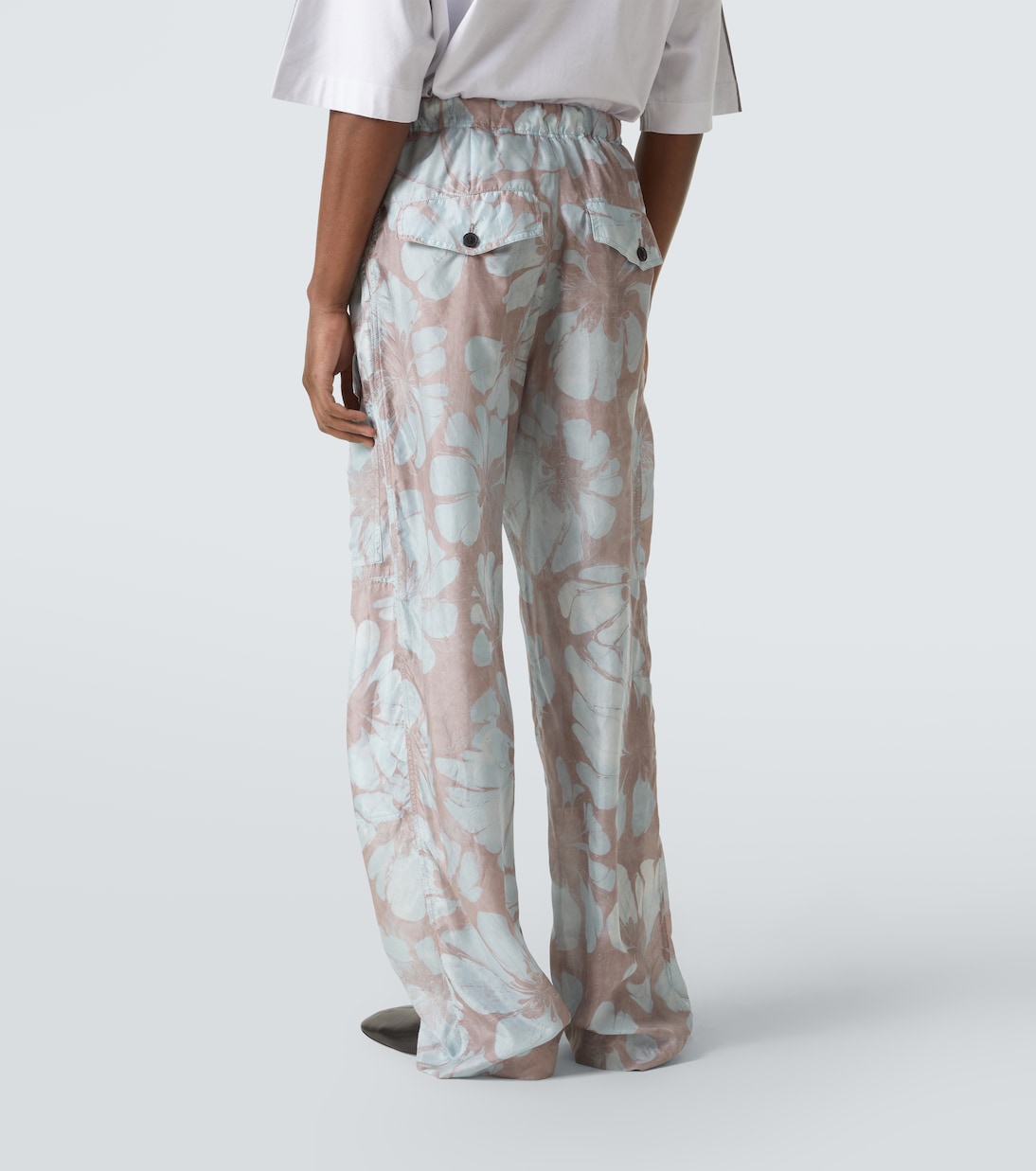 Floral silk wide-leg pants | Dries Van Noten