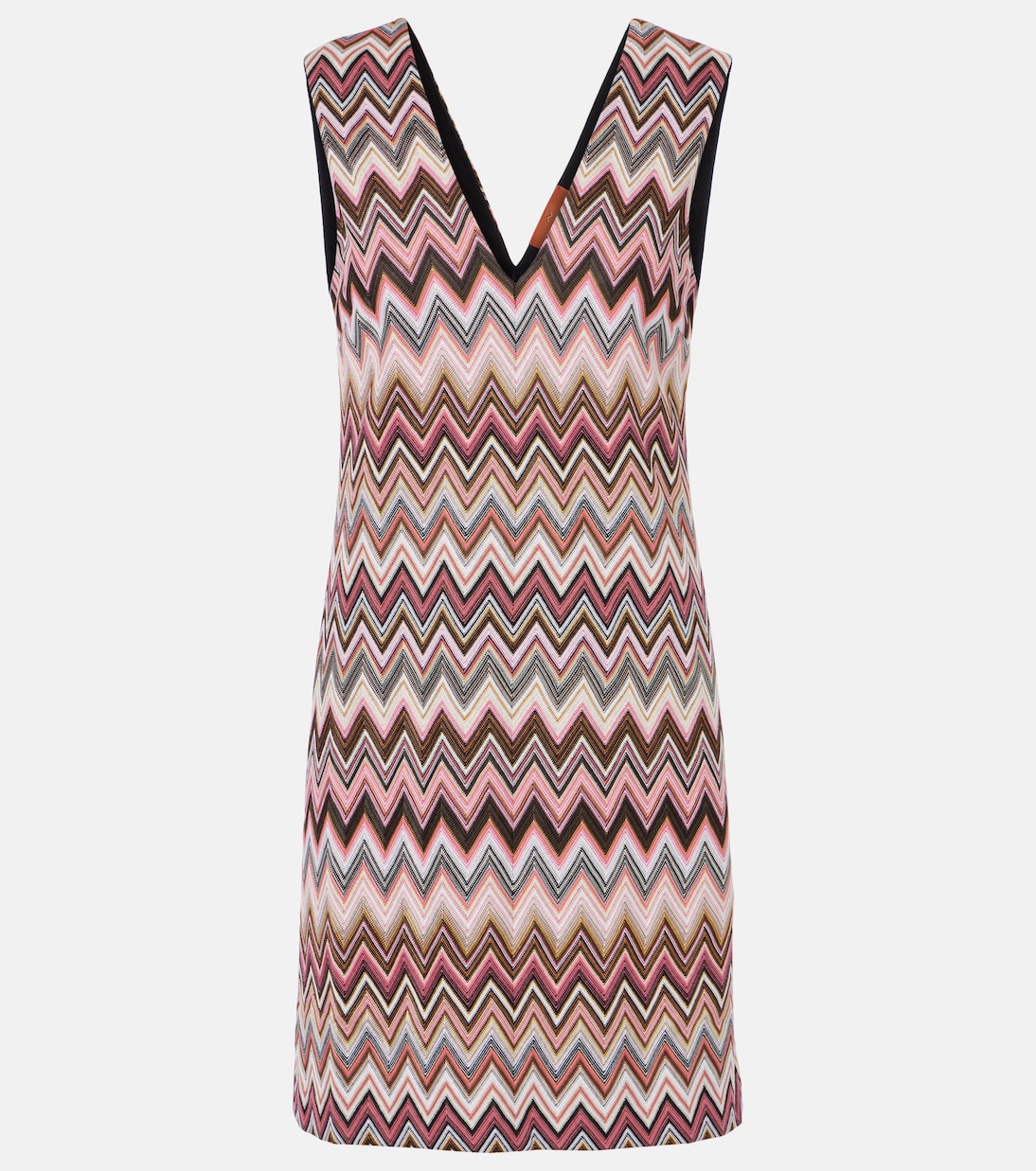 Vestido corto de lamé en zigzag | Missoni