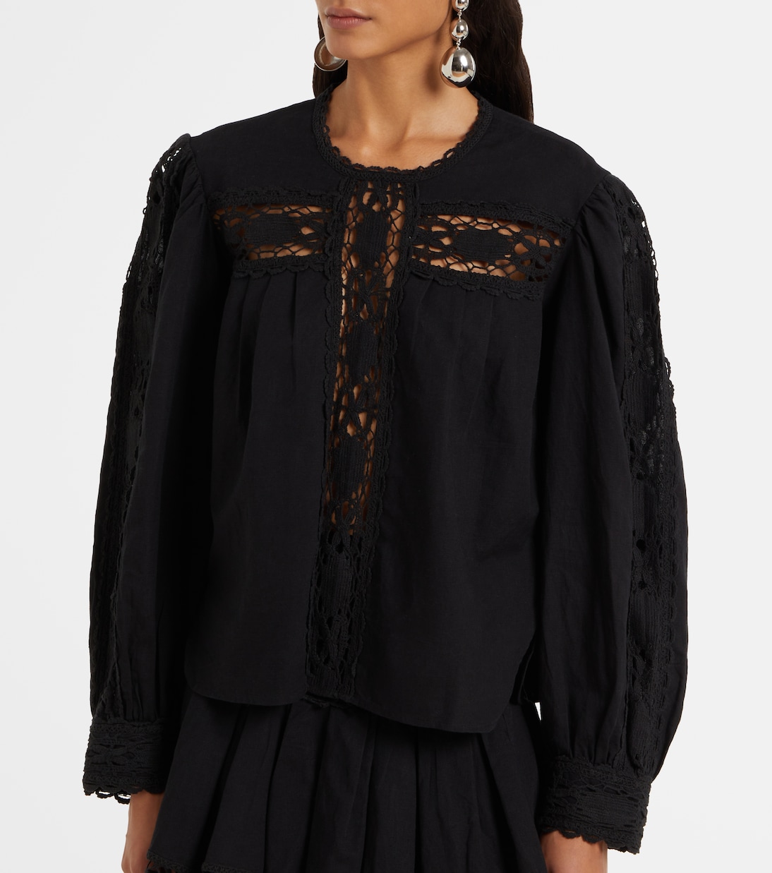 Blouse Valmira brodée en lin et coton | Marant Etoile