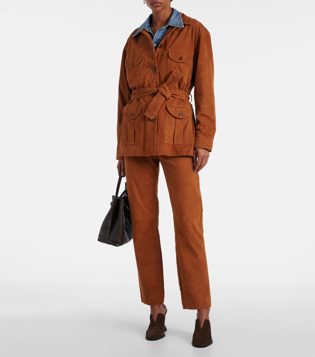 Pantaloni regular Viva Paso in suede | Blazé Milano