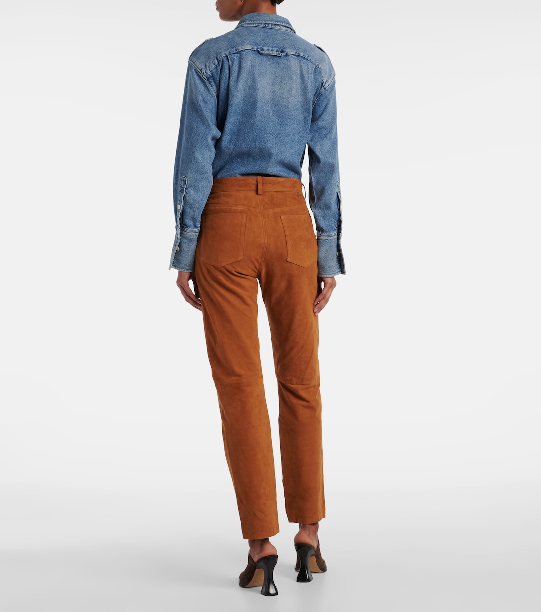 Pantaloni regular Viva Paso in suede | Blazé Milano