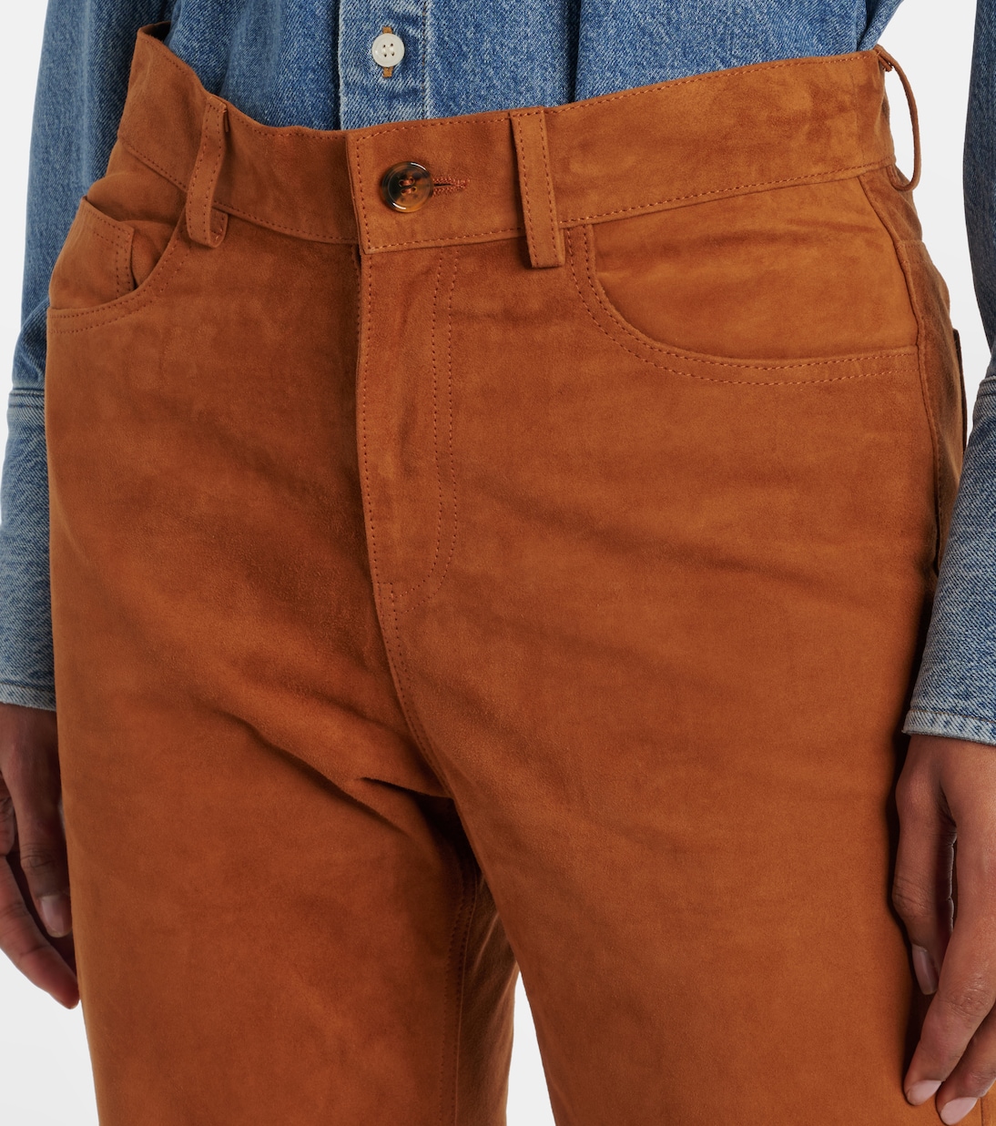 Pantaloni regular Viva Paso in suede | Blazé Milano