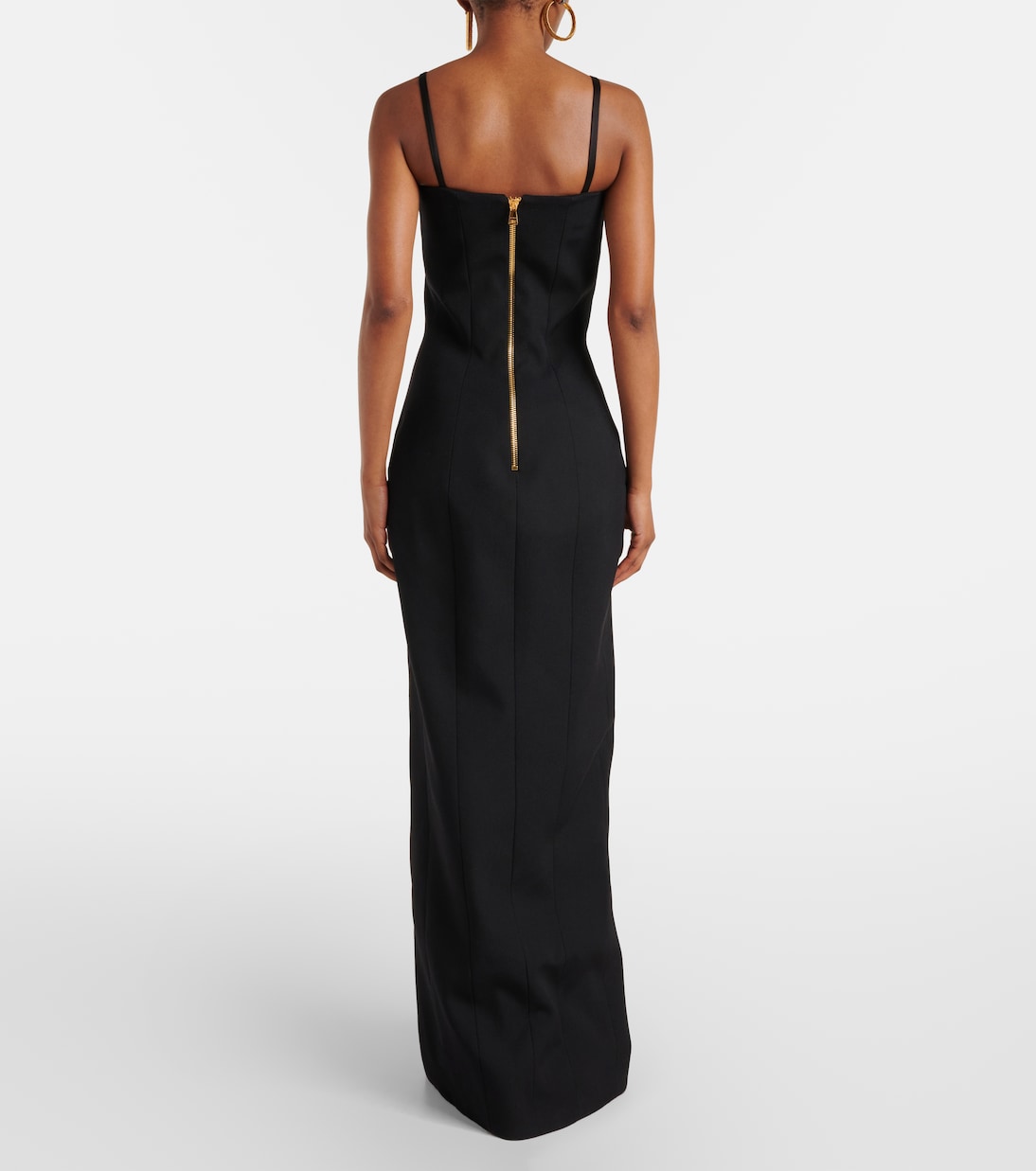 Wool grain de poudre gown | Balmain