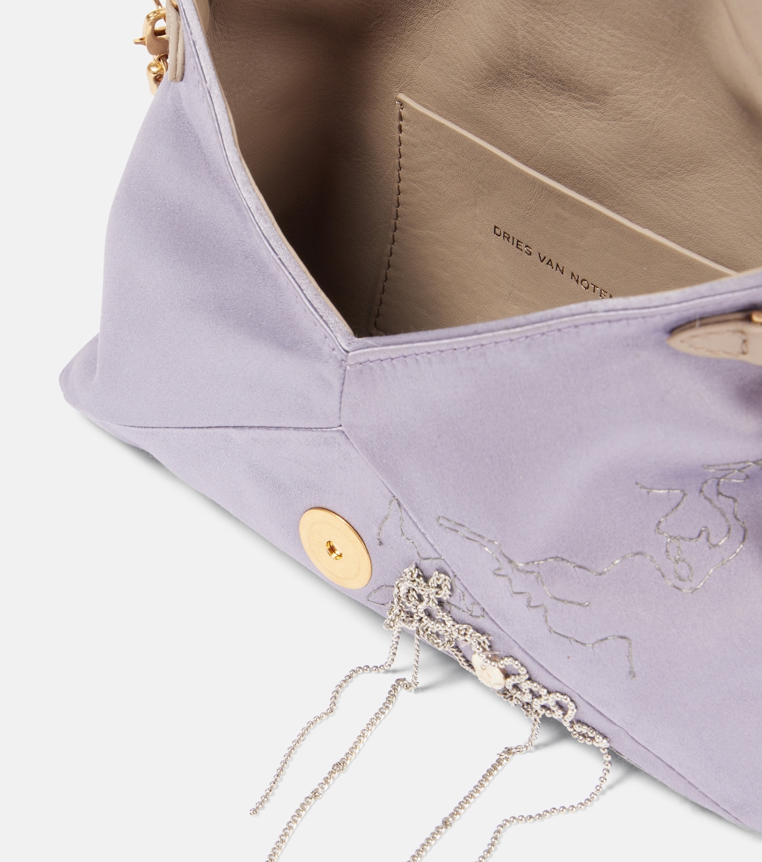 Pochette en satin à ornements | Dries Van Noten