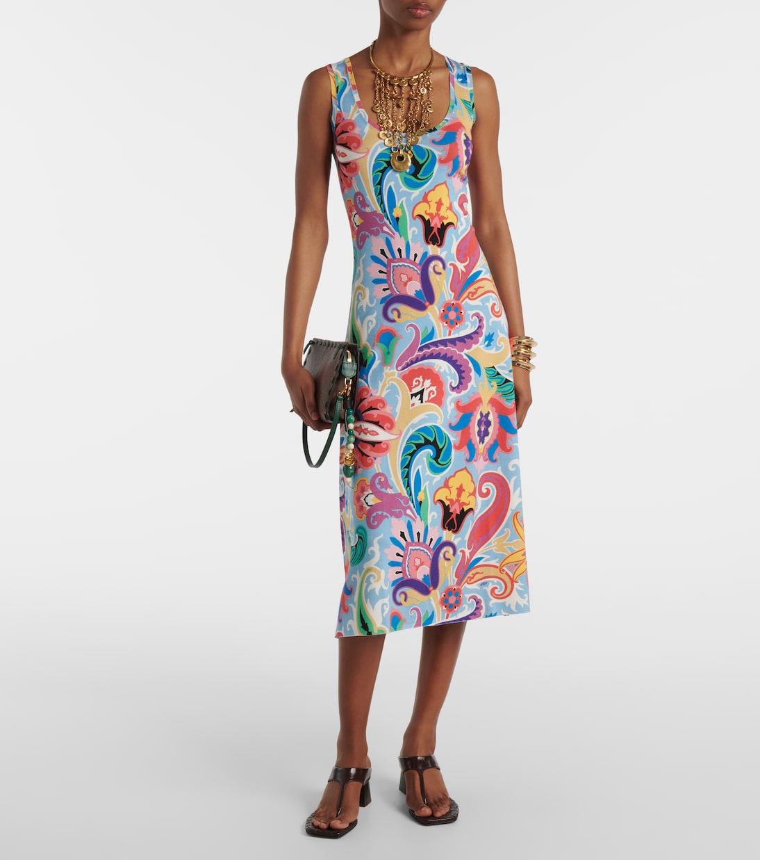Midikleid aus einem Seidengemisch | Etro