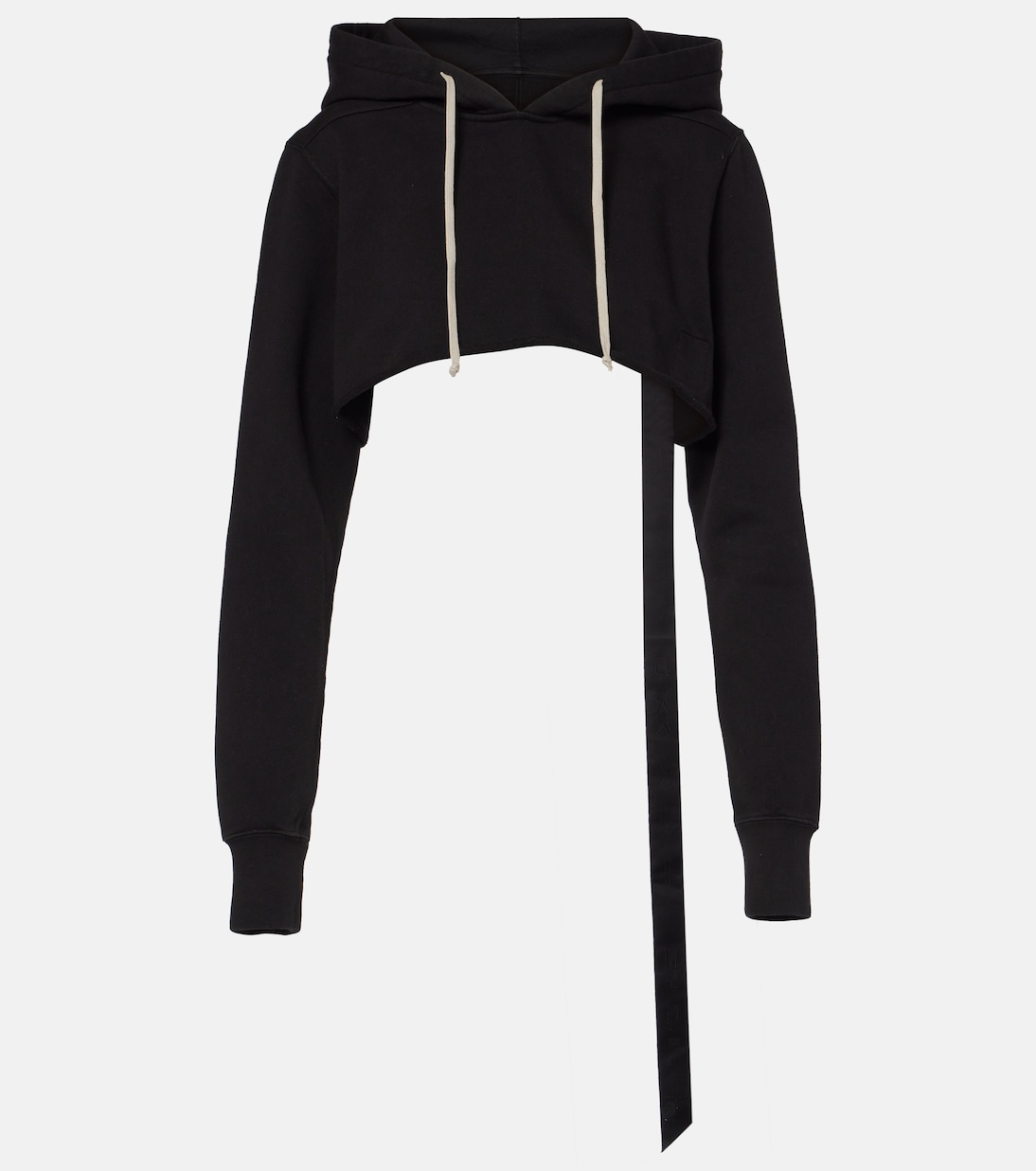 Cropped cotton hoodie | Rick Owens