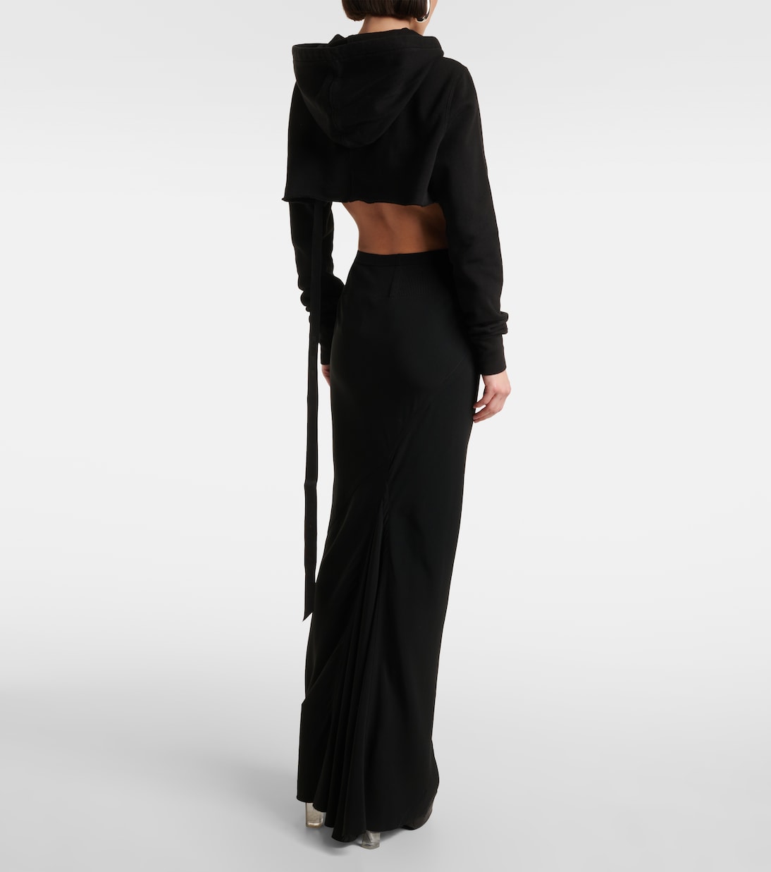 Cropped cotton hoodie | Rick Owens