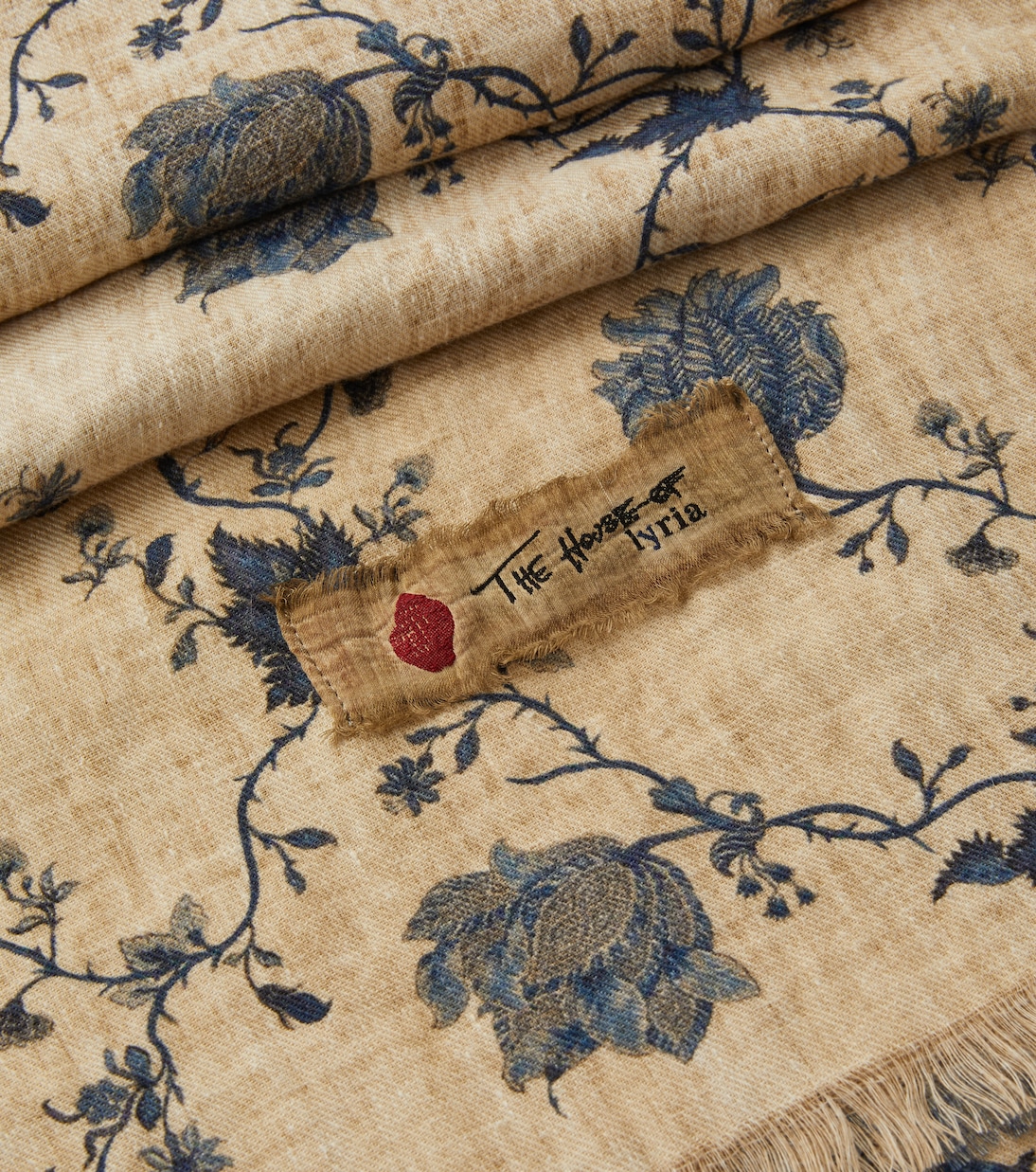 Caledonia floral linen jacquard throw | The House of Lyria