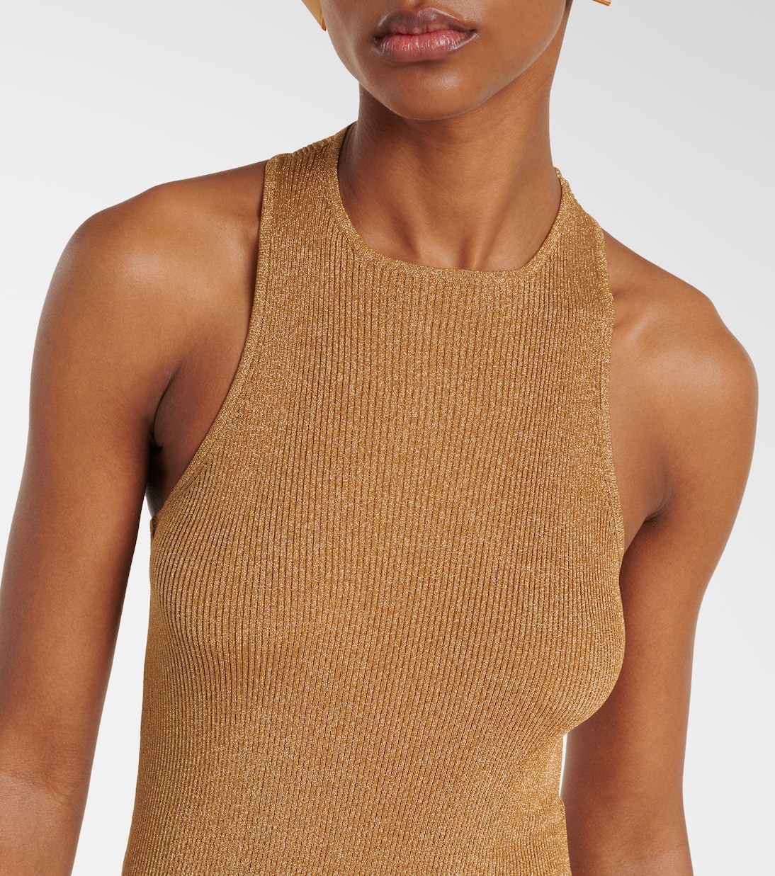 Robe longue en lamé | Saint Laurent