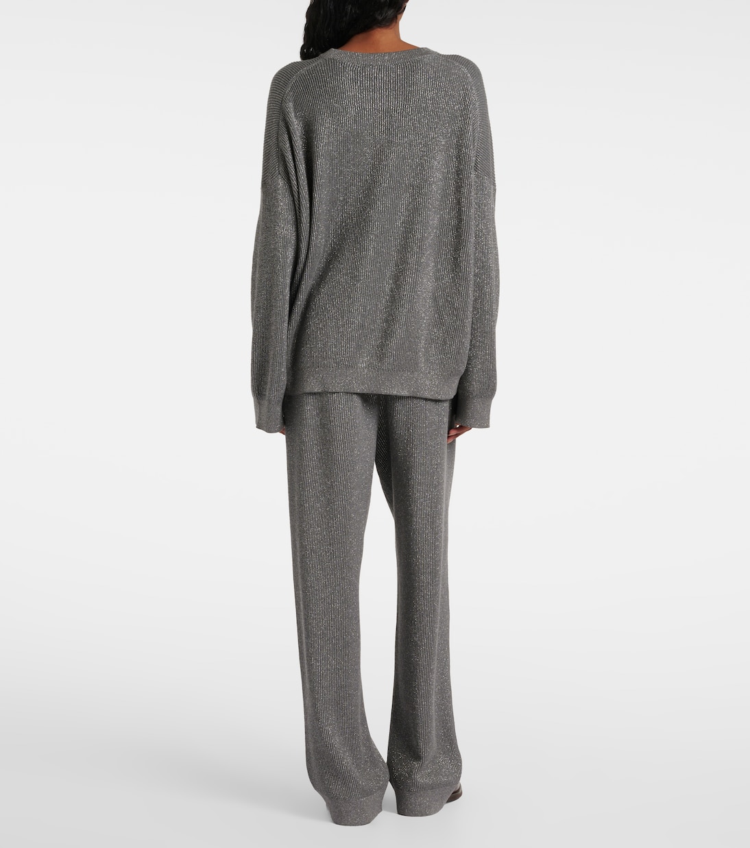 Pullover in misto cotone lamé | Brunello Cucinelli
