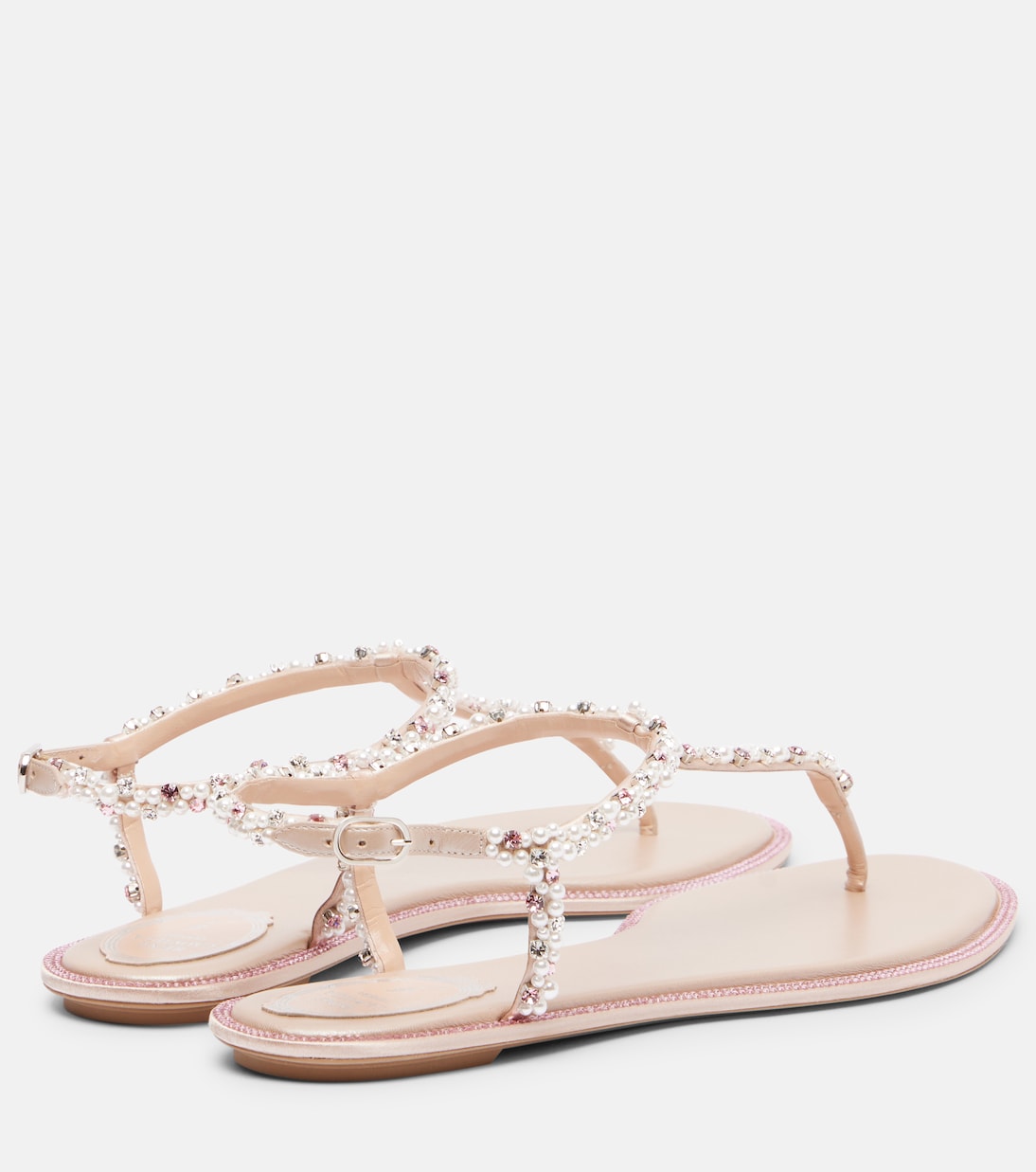 Diana embellished satin thong sandals | Rene Caovilla