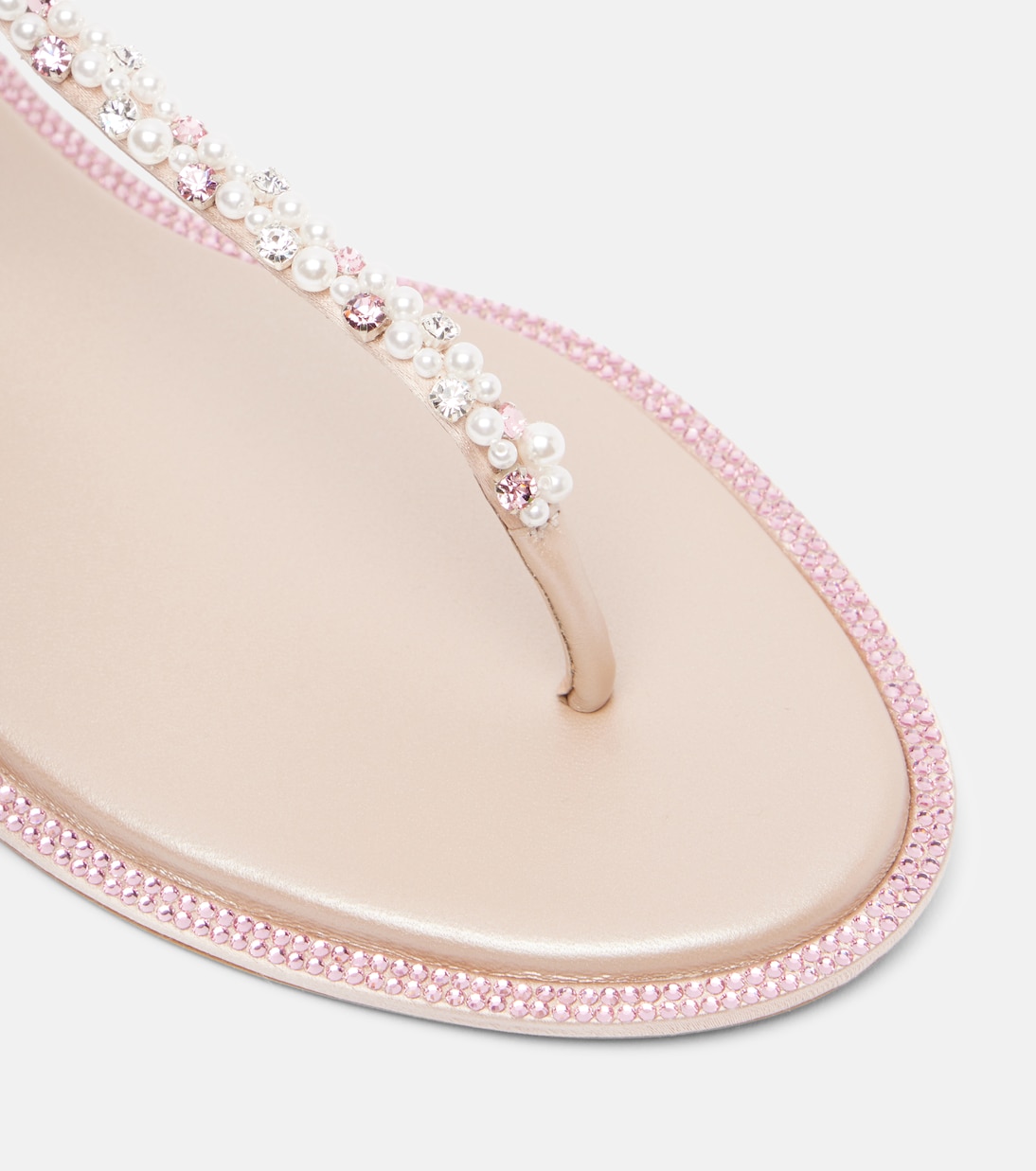 Diana embellished satin thong sandals | Rene Caovilla