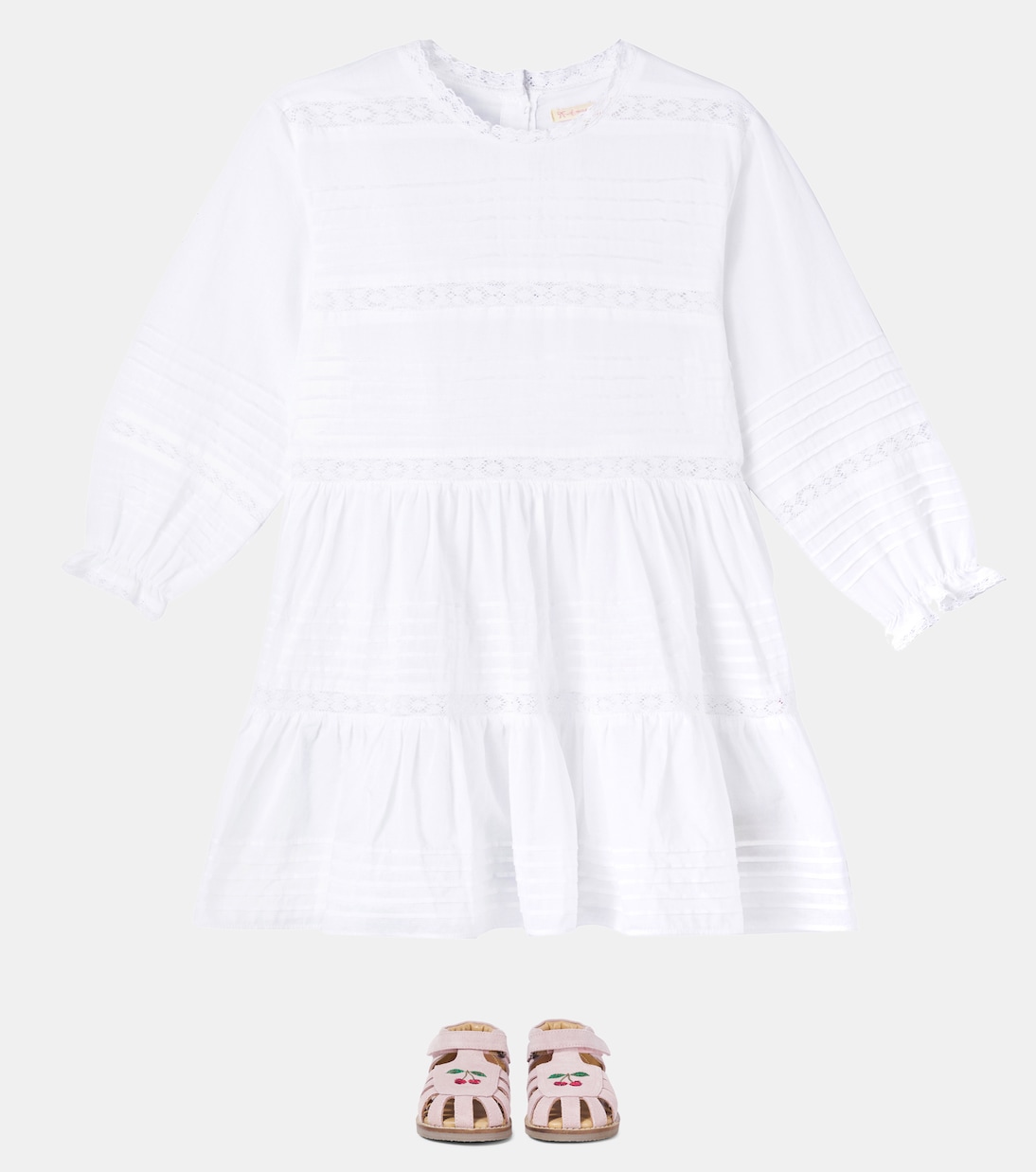 Orchid lace-trimmed cotton dress | Konges Sløjd
