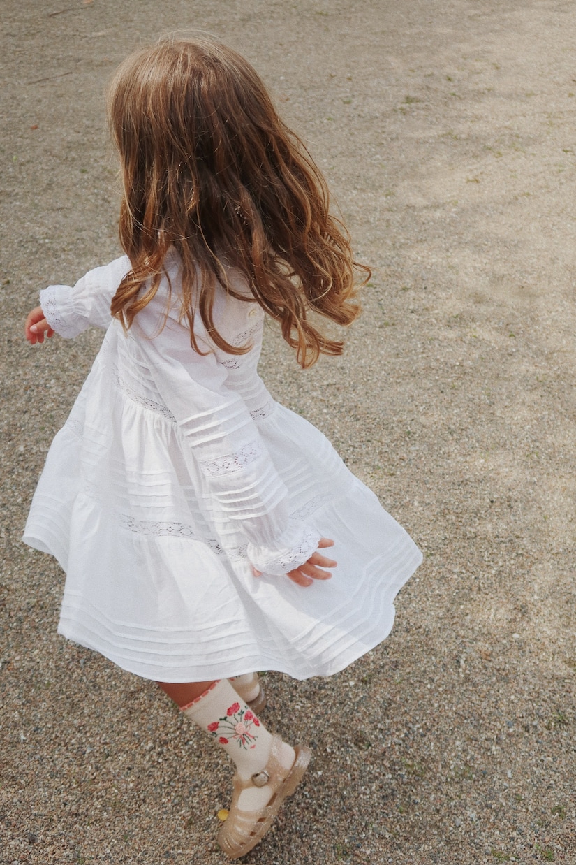 Orchid lace-trimmed cotton dress | Konges Sløjd