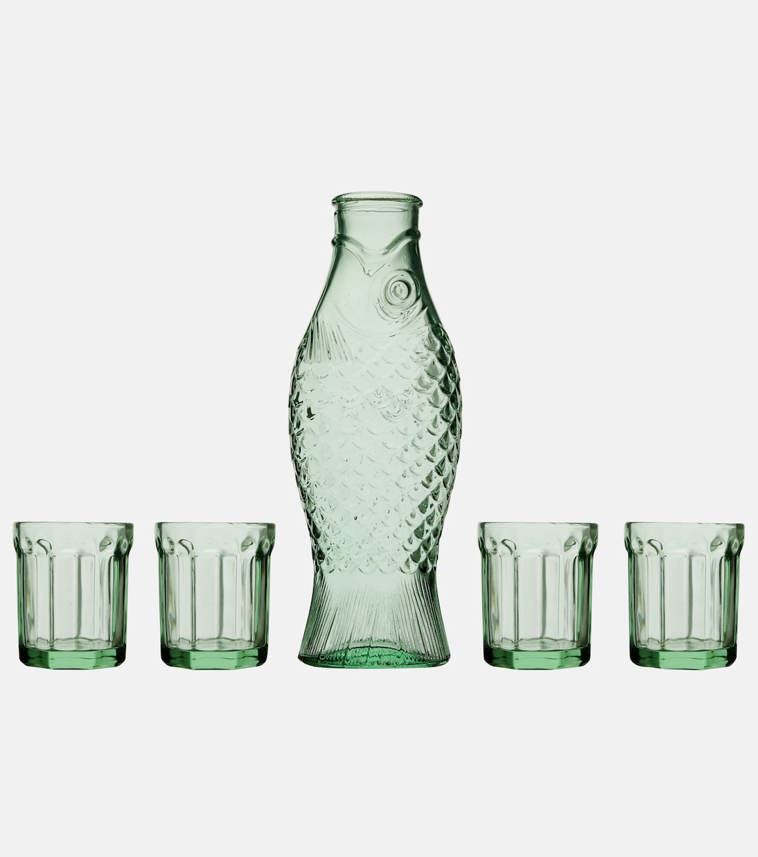 Fish & Fish carafe and set of 4 glasses by Paola Navone | Serax