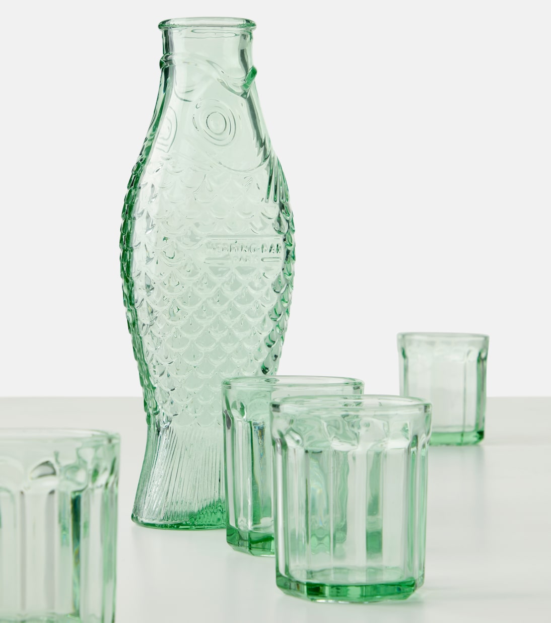 Fish & Fish carafe and set of 4 glasses by Paola Navone | Serax