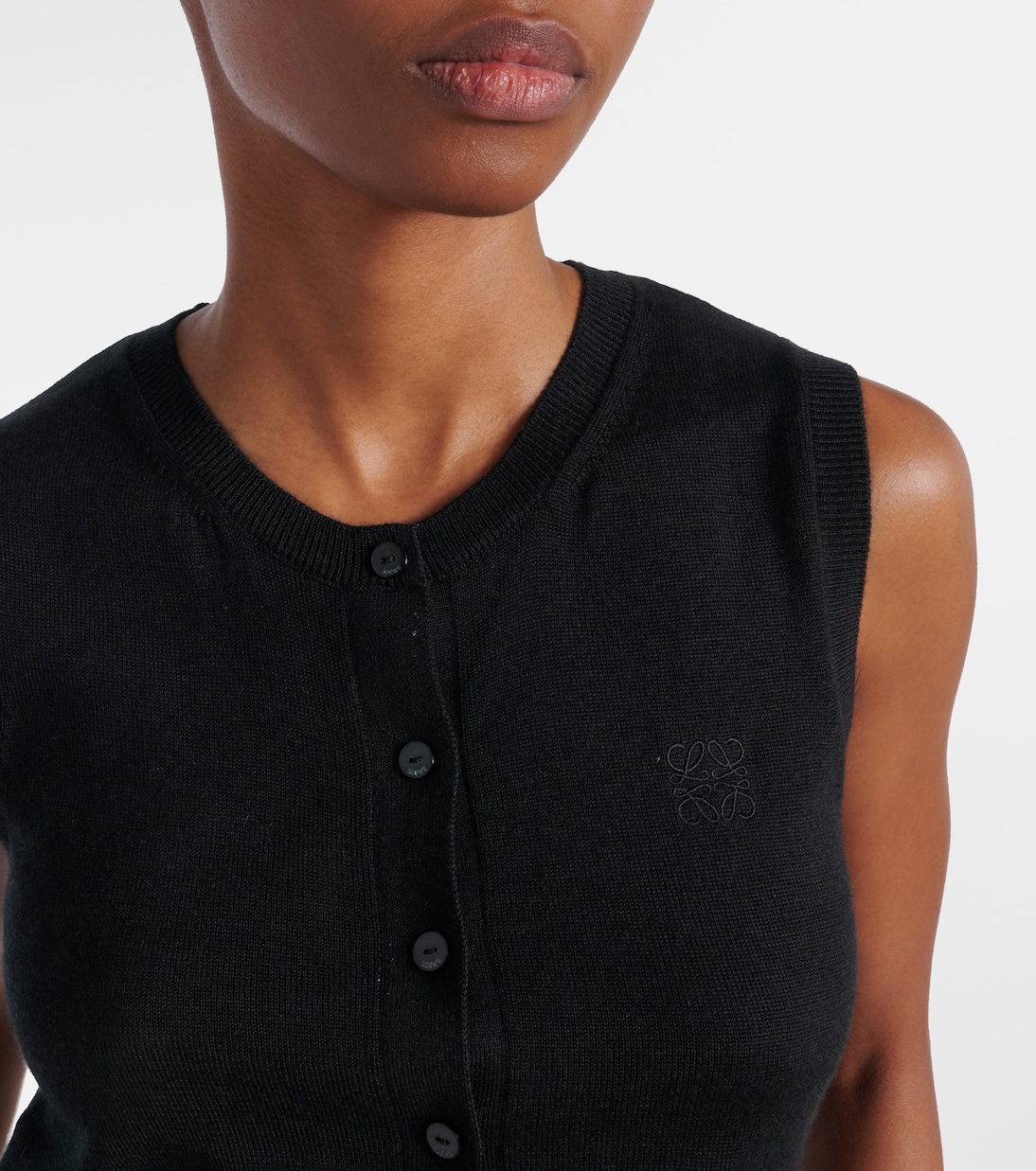 Anagram cashmere and silk top | Loewe