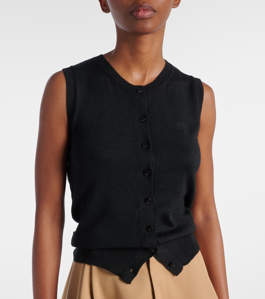 Anagram cashmere and silk top | Loewe