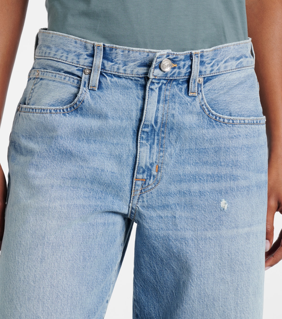 Ella mid-rise barrel-leg jeans | Slvrlake