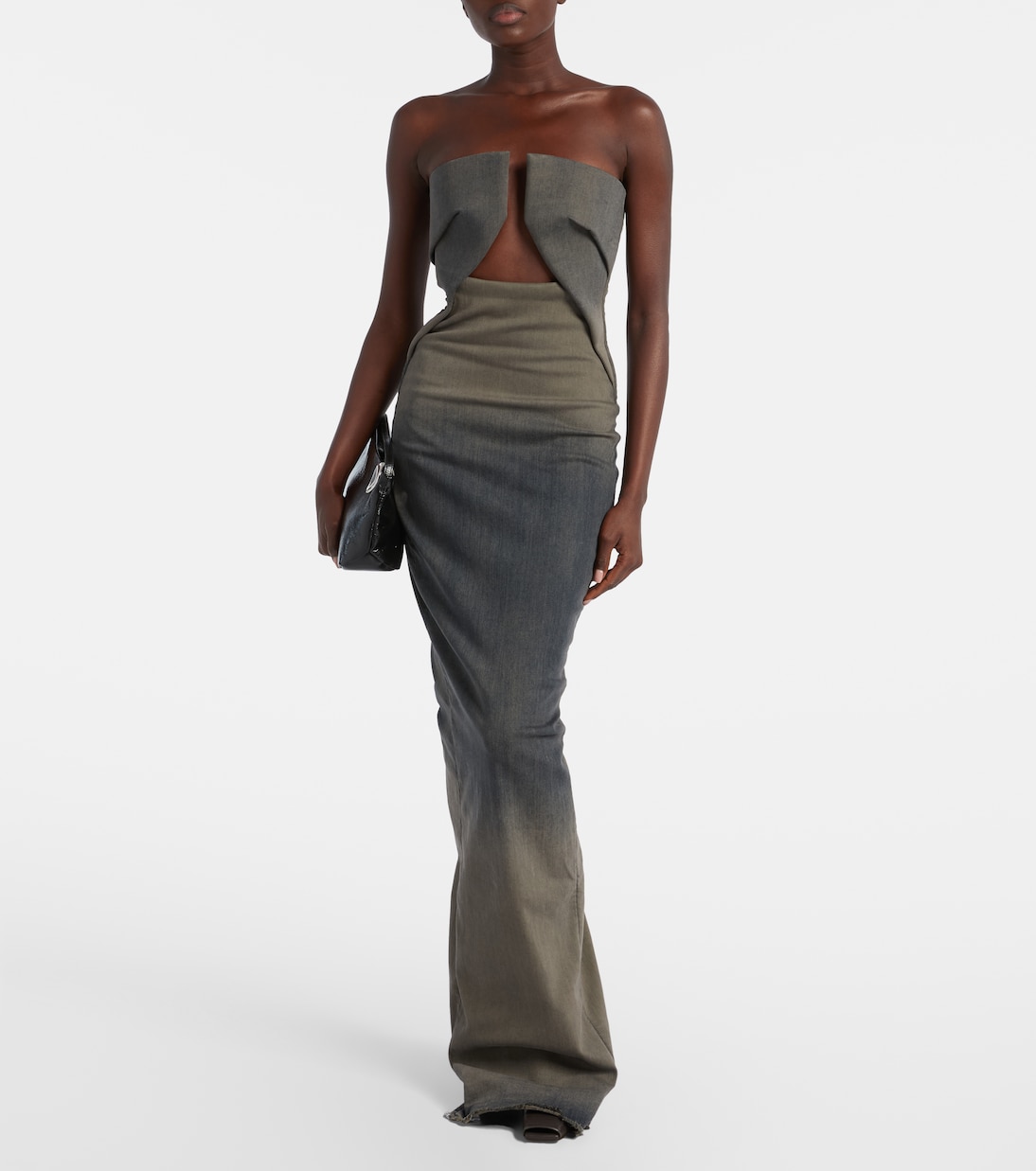 Cotton-blend denim gown | Rick Owens