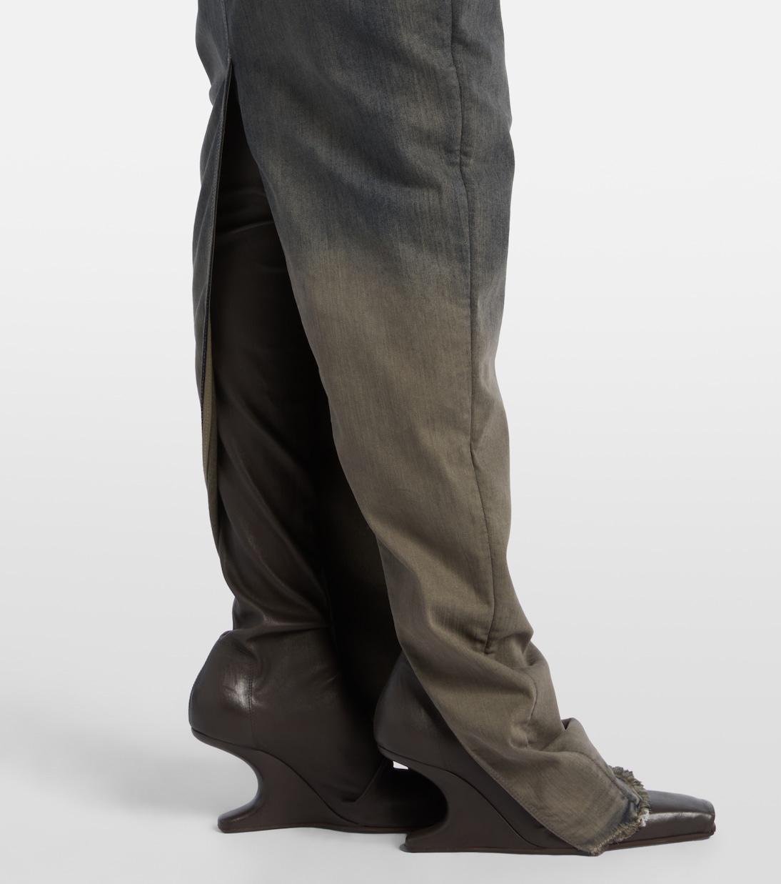 Cotton-blend denim gown | Rick Owens