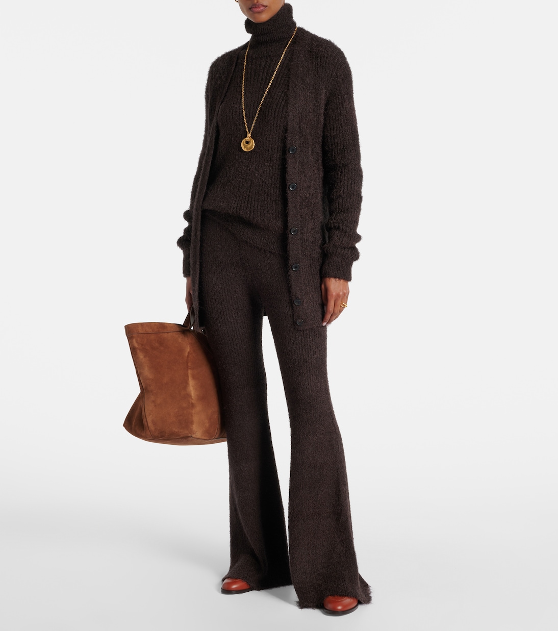 Pantaloni flared in seta e cashmere | Loro Piana