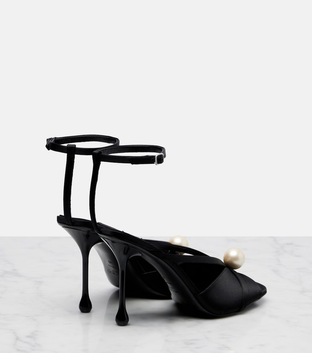 Siva 95 embellished satin sandals | Jimmy Choo