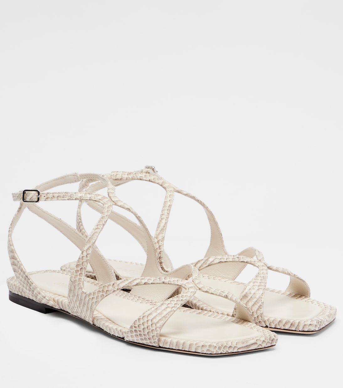 Ayla snake-effect leather sandals | Jimmy Choo