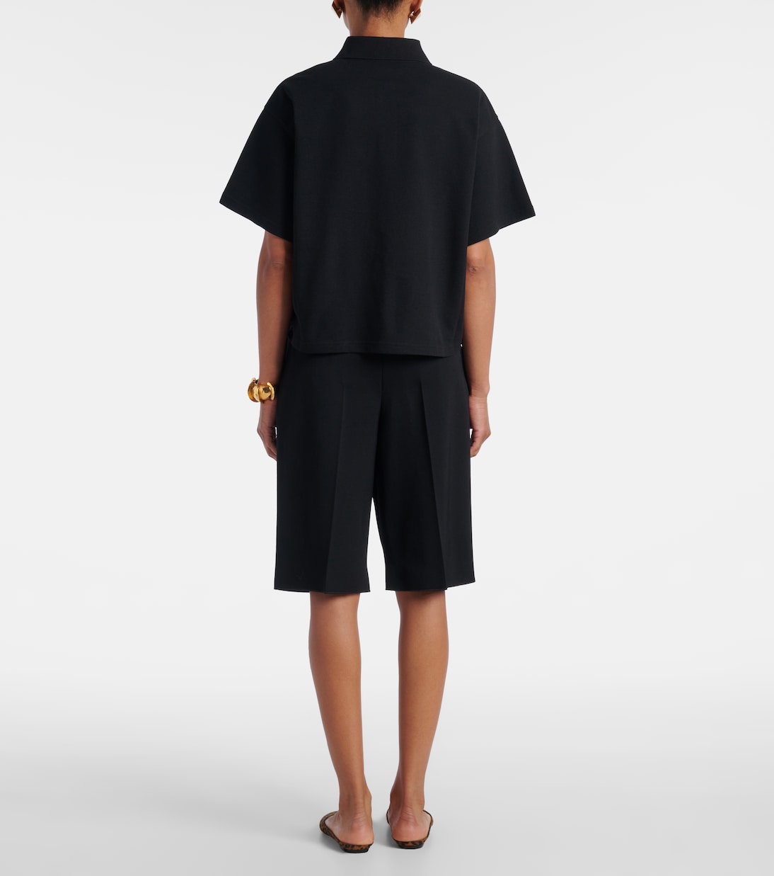 Cassandre cotton-blend piqué polo shirt | Saint Laurent