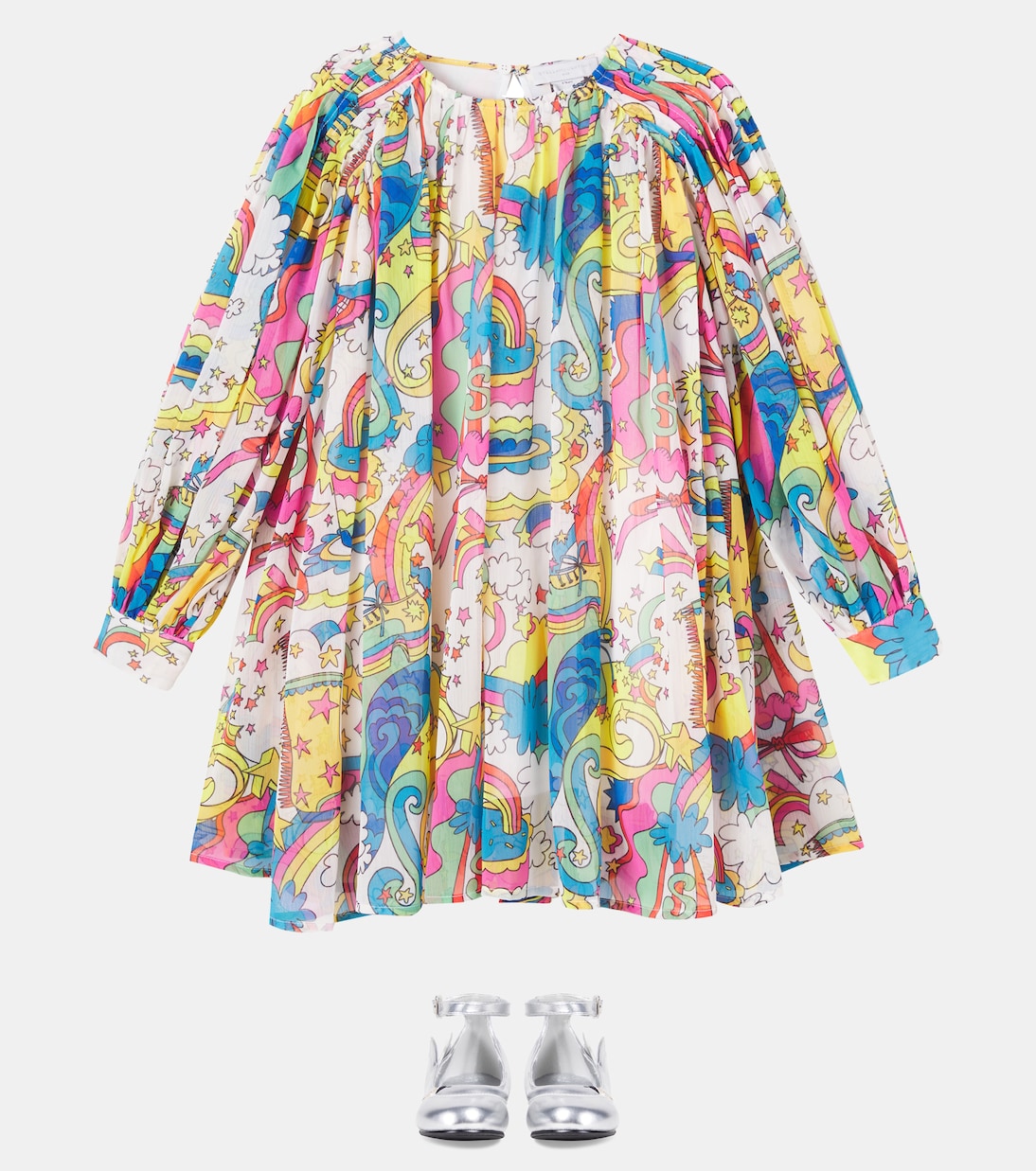 Printed georgette dress | Stella McCartney Kids