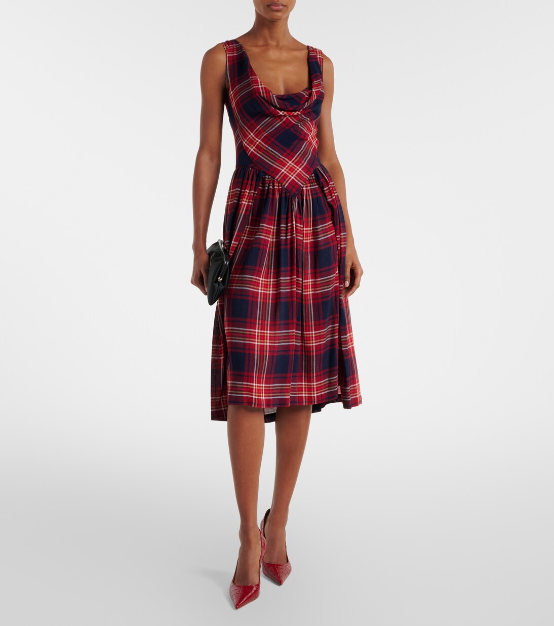 Sunday tartan draped bustier dress | Vivienne Westwood