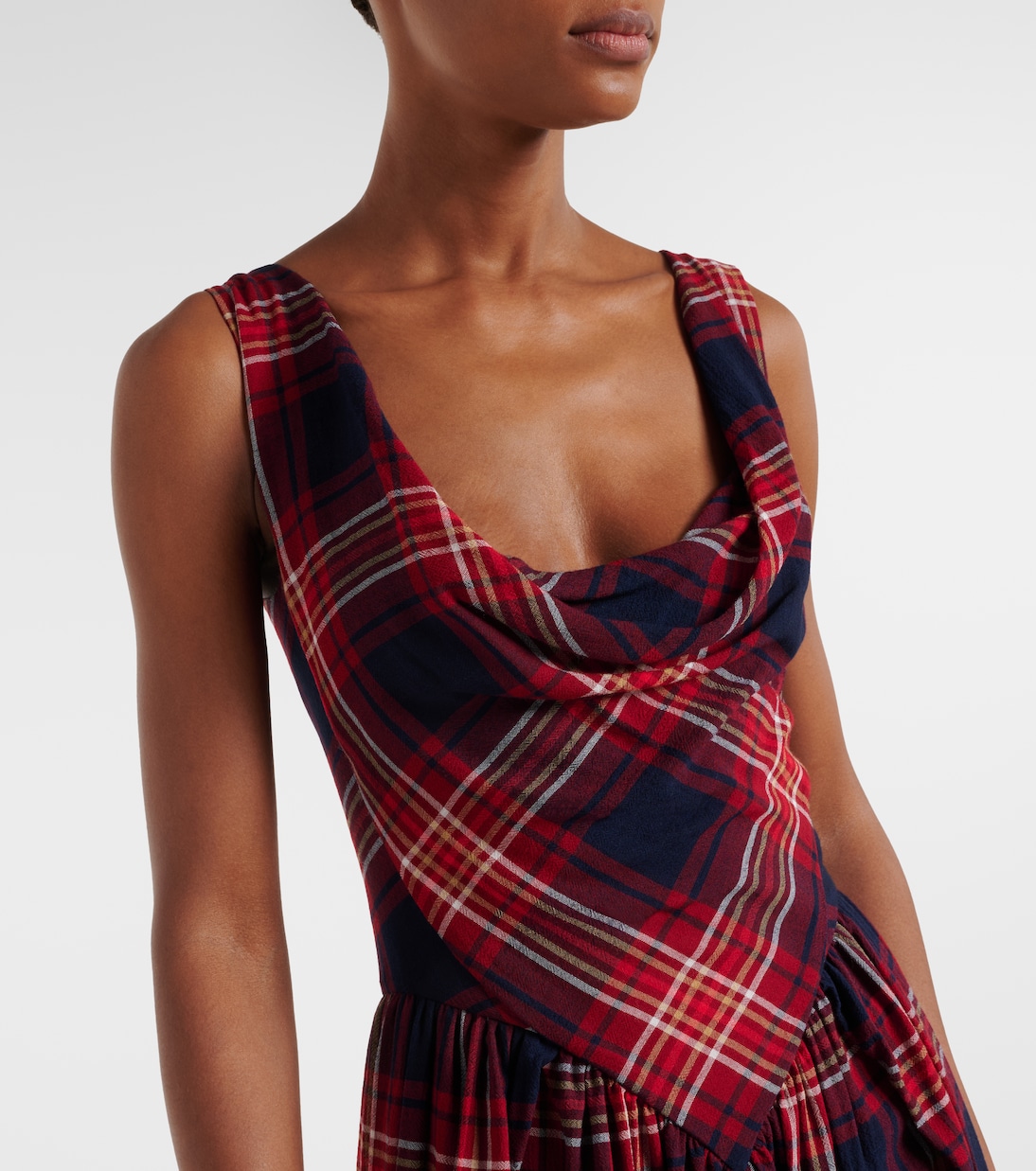 Sunday tartan draped bustier dress | Vivienne Westwood