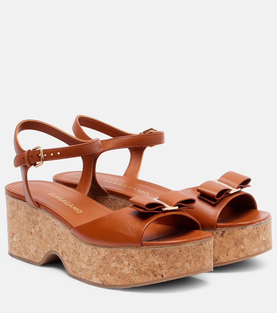 Sandales compensées Selna en cuir | Ferragamo