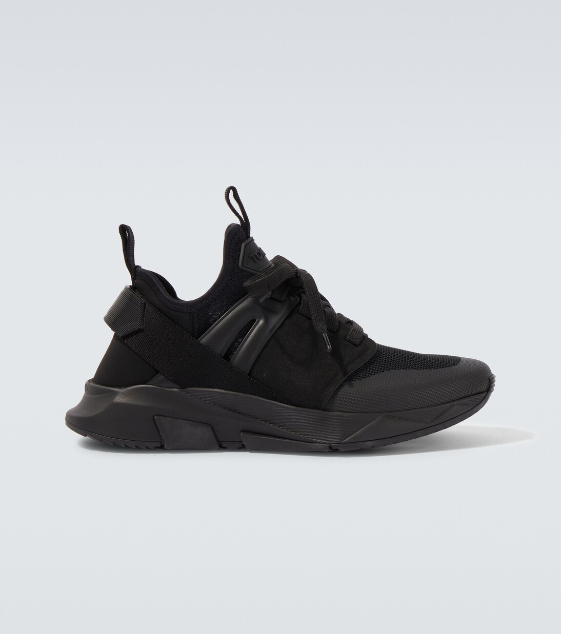 Jago leather-trimmed sneakers | Tom Ford